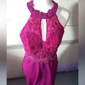 May Queen Fuchsia Lace Dress